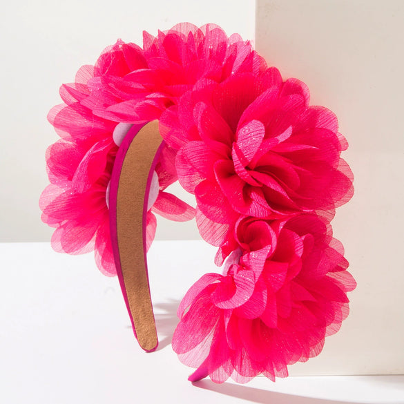 Women's Handmade Cloth Threedimensional Floral Headband Baroque Style