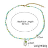 Women's Handmade Crystal And Pearl Beaded Clavicle Chain Necklace With Flower And Geometric Rhombus Pattern