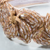 Women's Handmade Crystal Flower Headband Fashion Wide Hair Band With Diamond Style Inlaid Design And Sparkling Finish