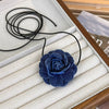 Women's Handmade Denim Flower Necklace Choker Clavicle Chain