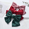 Women's Handmade Doublelayer Satin Large Bow Fabric Hair Clip Top Clip Hair Accessory