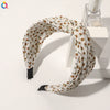 Women's Handmade Elegant Crossknotted Cloth Headband With Floral Wave Pattern Wide Hair Accessory
