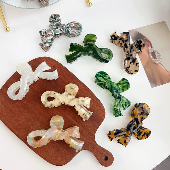 Women's Handmade Elegant Geometric Acetic Acid Hairclip Grab Clip Ponytail Clip Hair Accessories