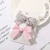 Women's Handmade Fabric Bow Floral Duckbill Hair Clip Individually Packaged Fresh Style Hair Accessory