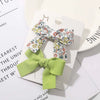 Women's Handmade Fabric Bow Floral Duckbill Hair Clip Individually Packaged Fresh Style Hair Accessory