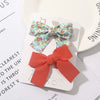 Women's Handmade Fabric Bow Floral Duckbill Hair Clip Individually Packaged Fresh Style Hair Accessory