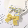 Women's Handmade Fabric Bow Floral Duckbill Hair Clip Individually Packaged Fresh Style Hair Accessory