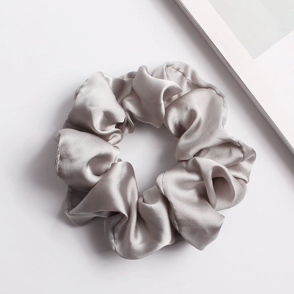 Women's Handmade Fabric Rabbit Ear Hair Clip Solid Color Satin Flower Hair Accessory