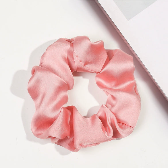 Women's Handmade Fabric Rabbit Ear Hair Clip Solid Color Satin Flower Hair Accessory