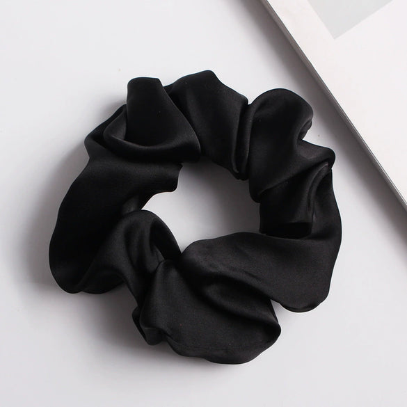 Women's Handmade Fabric Rabbit Ear Hair Clip Solid Color Satin Flower Hair Accessory