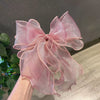 Women's Handmade Fairy Girl Lace Bow Spring Clip Hair Accessories