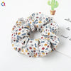 Women's Handmade Floral Print Chiffon Fabric Scrunchie Hair Ring Hair Accessory For Everyday Styling