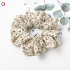 Women's Handmade Floral Print Chiffon Fabric Scrunchie Hair Ring Hair Accessory For Everyday Styling