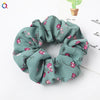 Women's Handmade Floral Print Chiffon Fabric Scrunchie Hair Ring Hair Accessory For Everyday Styling