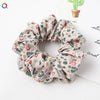Women's Handmade Floral Print Chiffon Fabric Scrunchie Hair Ring Hair Accessory For Everyday Styling