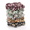 Women's Handmade Floral Print Chiffon Fabric Scrunchie Hair Ring Hair Accessory For Everyday Styling