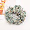 Women's Handmade Floral Print Chiffon Fabric Scrunchie Hair Ring Hair Accessory For Everyday Styling