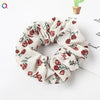 Women's Handmade Floral Print Chiffon Fabric Scrunchie Hair Ring Hair Accessory For Everyday Styling