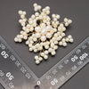Women's Handmade Freshwater Pearl And Gold Plated Copper Flower Brooch