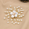 Women's Handmade Freshwater Pearl And Gold Plated Copper Flower Brooch