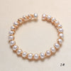 Women's Handmade Freshwater Pearl Bracelet With Copper Alloy Accessories And Near Circle Pearls Natural Style
