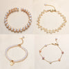 Women's Handmade Freshwater Pearl Bracelet With Copper Alloy Accessories And Near Circle Pearls Natural Style