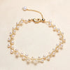 Women's Handmade Freshwater Pearl Bracelet With Copper Alloy Accessories And Near Circle Pearls Natural Style