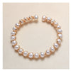 Women's Handmade Freshwater Pearl Bracelet With Copper Alloy Accessories And Near Circle Pearls Natural Style