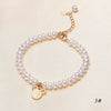 Women's Handmade Freshwater Pearl Bracelet With Copper Alloy Accessories And Near Circle Pearls Natural Style