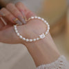 Women's Handmade Freshwater Pearl Shell Cat Style Bracelet