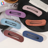 Women's Handmade Frosted Colorful Resin Duckbill Hair Clip Large Side Clip For Bangs