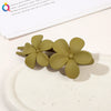 Women's Handmade Frosted Colorful Resin Duckbill Hair Clip Large Side Clip For Bangs