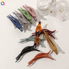 Women's Handmade Frosted Cross Duckbill Hair Clip Large Plastic Resin Hair Accessory With Simple Animalinspired Design