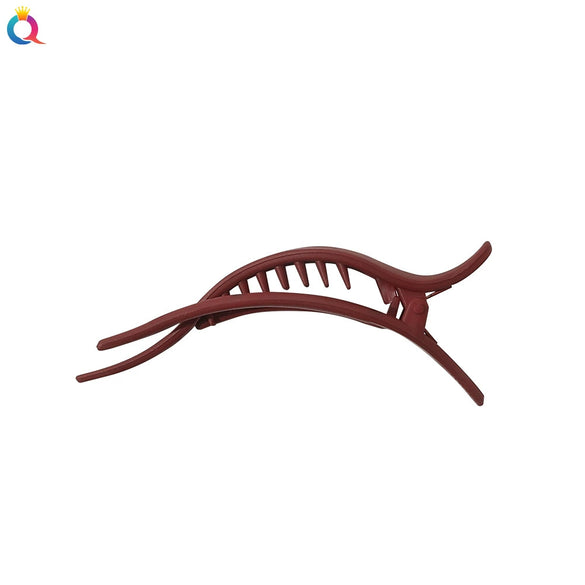 Women's Handmade Frosted Cross Duckbill Hair Clip Large Plastic Resin Hair Accessory With Simple Animalinspired Design