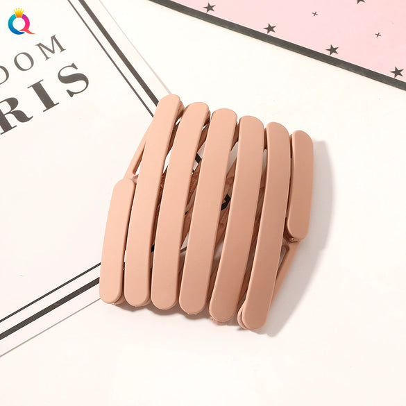 Women's Handmade Frosted Foldable Abs Resin Headband Portable Fashion Hair Accessory