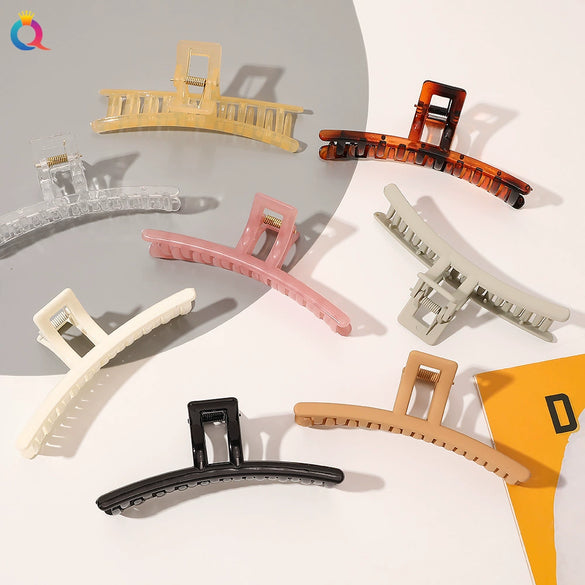 Women's Handmade Frosted Geometric Hair Claw Clip Hairpin With Simple Fashion Design For Wholesale
