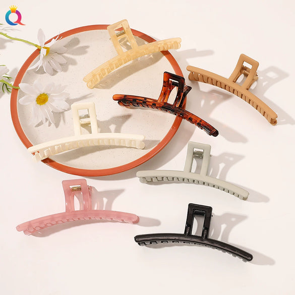 Women's Handmade Frosted Geometric Hair Claw Clip Hairpin With Simple Fashion Design For Wholesale
