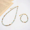Women's Handmade Geometric Beaded Pearl Necklace And Clavicle Bracelet Accessories