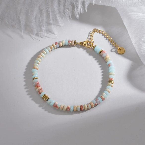 Women's Handmade Geometric Beaded Pearl Stainless Steel Bracelet