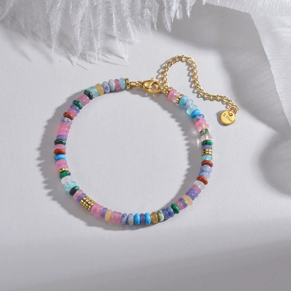 Women's Handmade Geometric Beaded Pearl Stainless Steel Bracelet