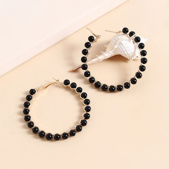 Women's Handmade Geometric Cshaped Iron Earrings Elegant Minimalist Jewelry Wholesale