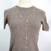 Women's Handmade Geometric Freshwater Pearl Necklace Cross Chain Style