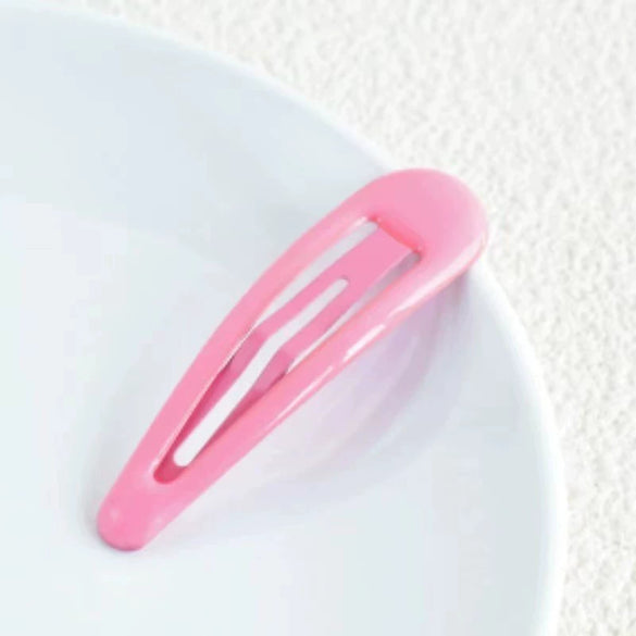 Women's Handmade Geometric Metal Water Drop Hair Clips Cute Candy Color Side Bangs Hair Accessories