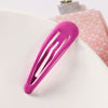 Women's Handmade Geometric Metal Water Drop Hair Clips Cute Candy Color Side Bangs Hair Accessories