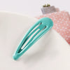 Women's Handmade Geometric Metal Water Drop Hair Clips Cute Candy Color Side Bangs Hair Accessories