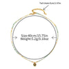 Women's Handmade Geometric Natural Stone Stainless Steel Copper Beaded Necklace