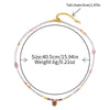 Women's Handmade Geometric Natural Stone Stainless Steel Copper Beaded Necklace