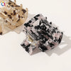 Women's Handmade Geometric Printed Fabric Shark Hair Clip Simple Elegant Girly Hair Accessory