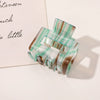 Women's Handmade Geometric Printed Fabric Shark Hair Clip Simple Elegant Girly Hair Accessory