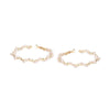 Women’s Handmade Geometric Round Metal And Pearl Statement Earrings Fashion Jewelry For Wholesale